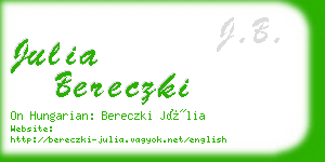 julia bereczki business card